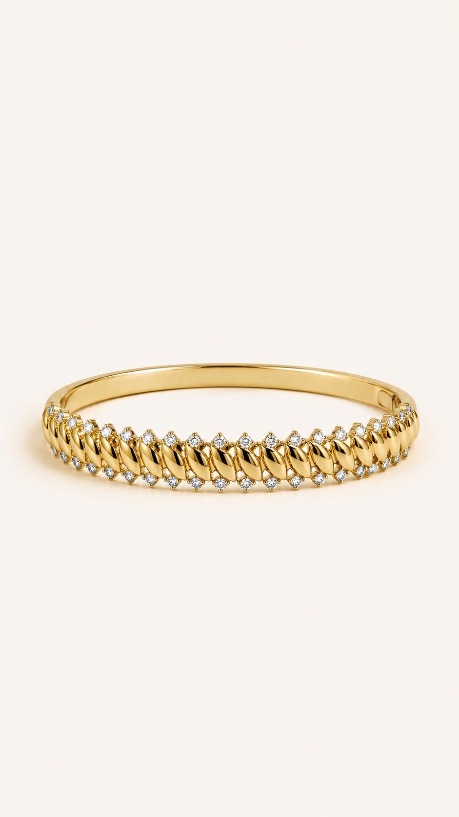 Brazalete brasileño zircon espiral