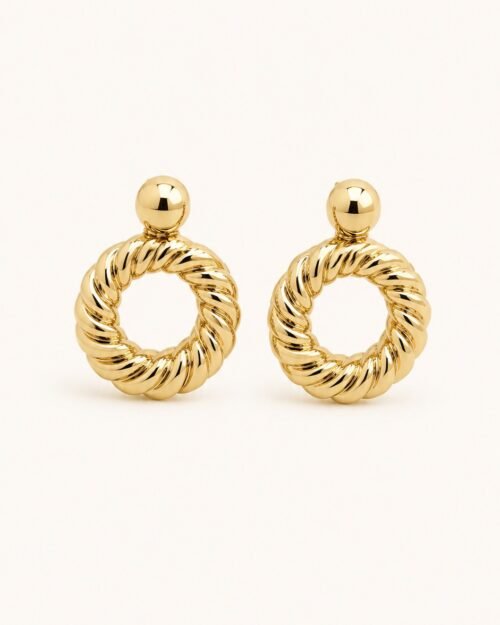 Aretes trenzados con esfera