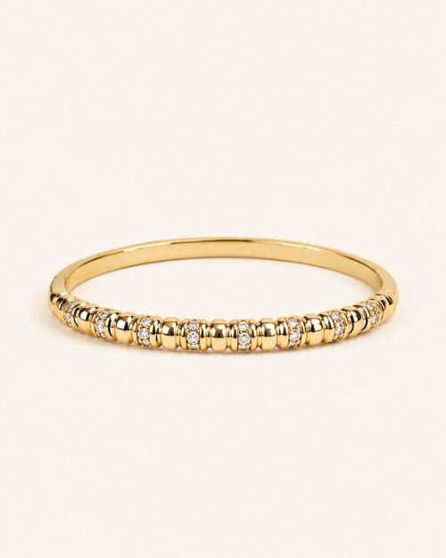 Brazalete brasileño acanalado con zircon