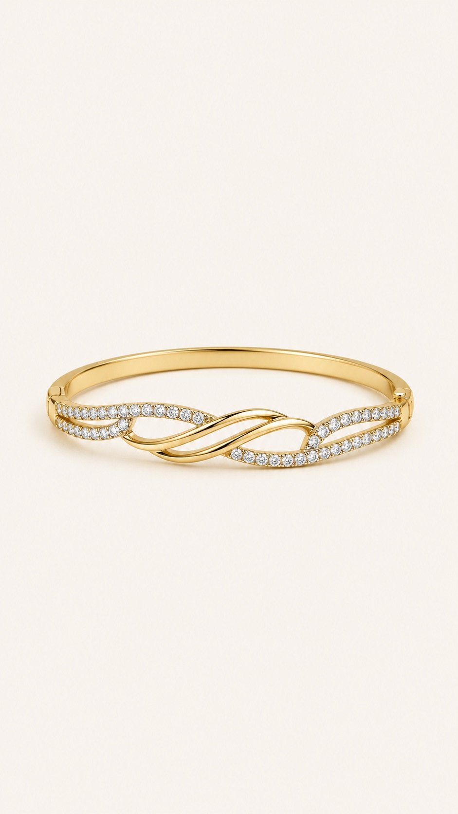 Brazalete brasileño zircon entrelazado