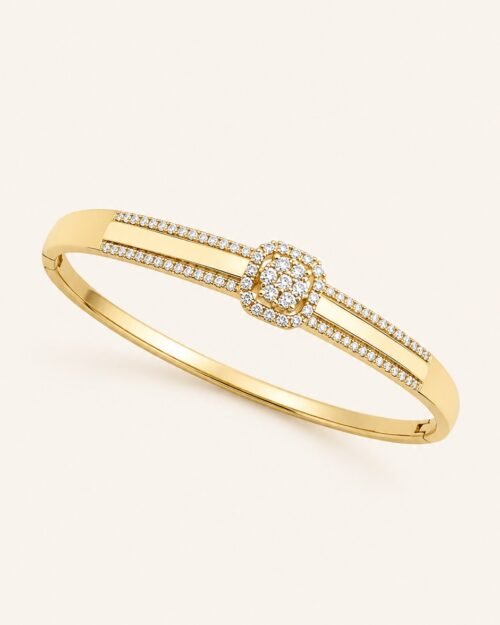 Brazalete brasileño zircon centrado
