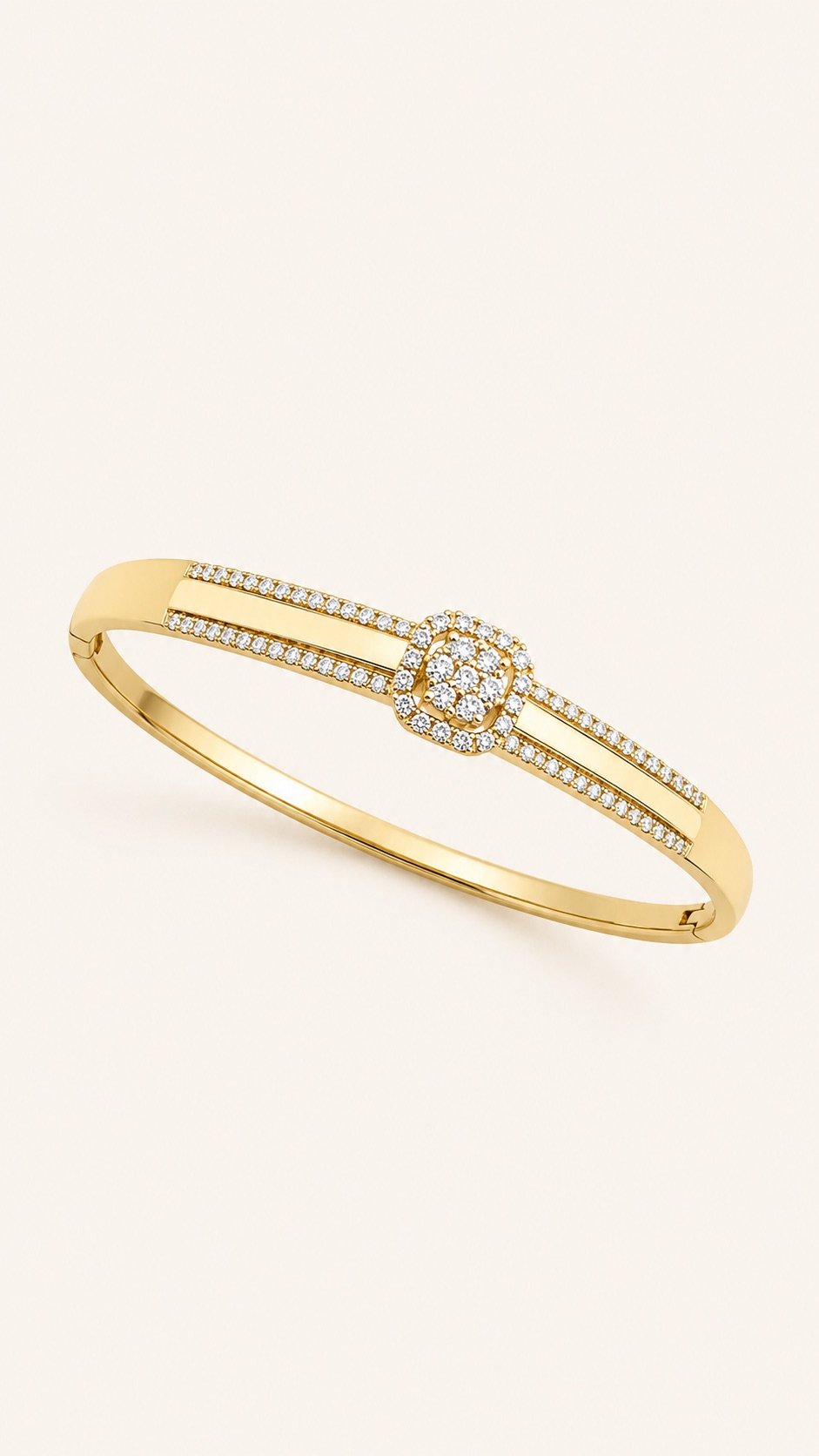 Brazalete brasileño zircon centrado