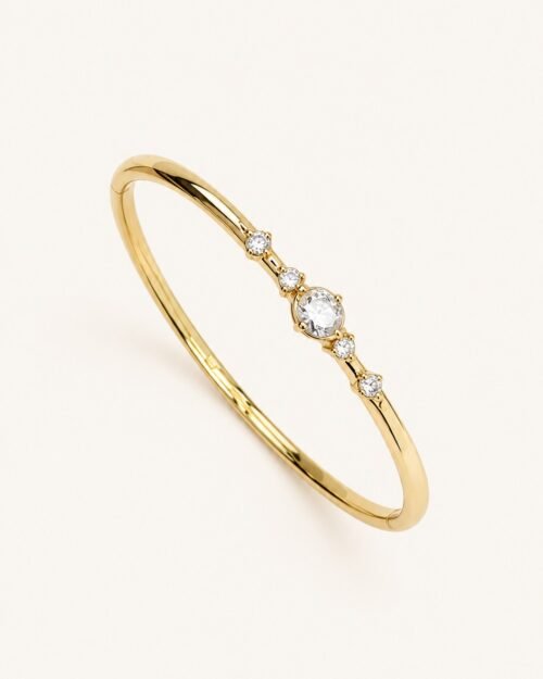 Brazalete brasileño zircon alineado