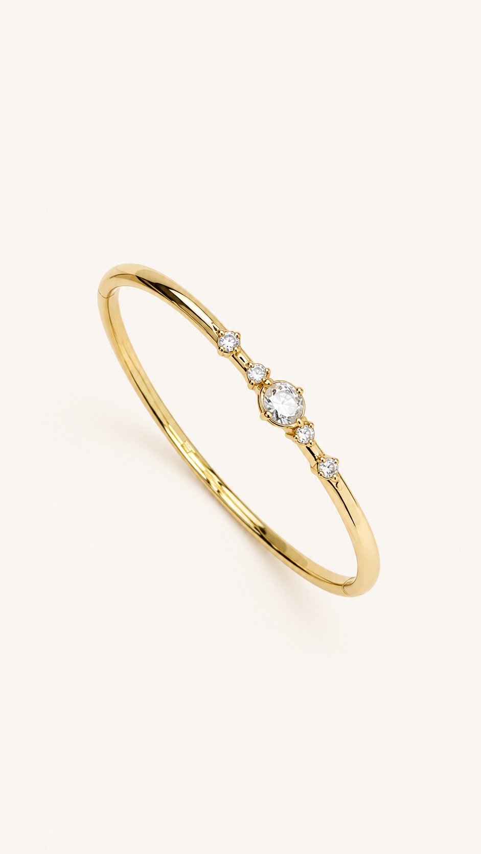 Brazalete brasileño zircon alineado